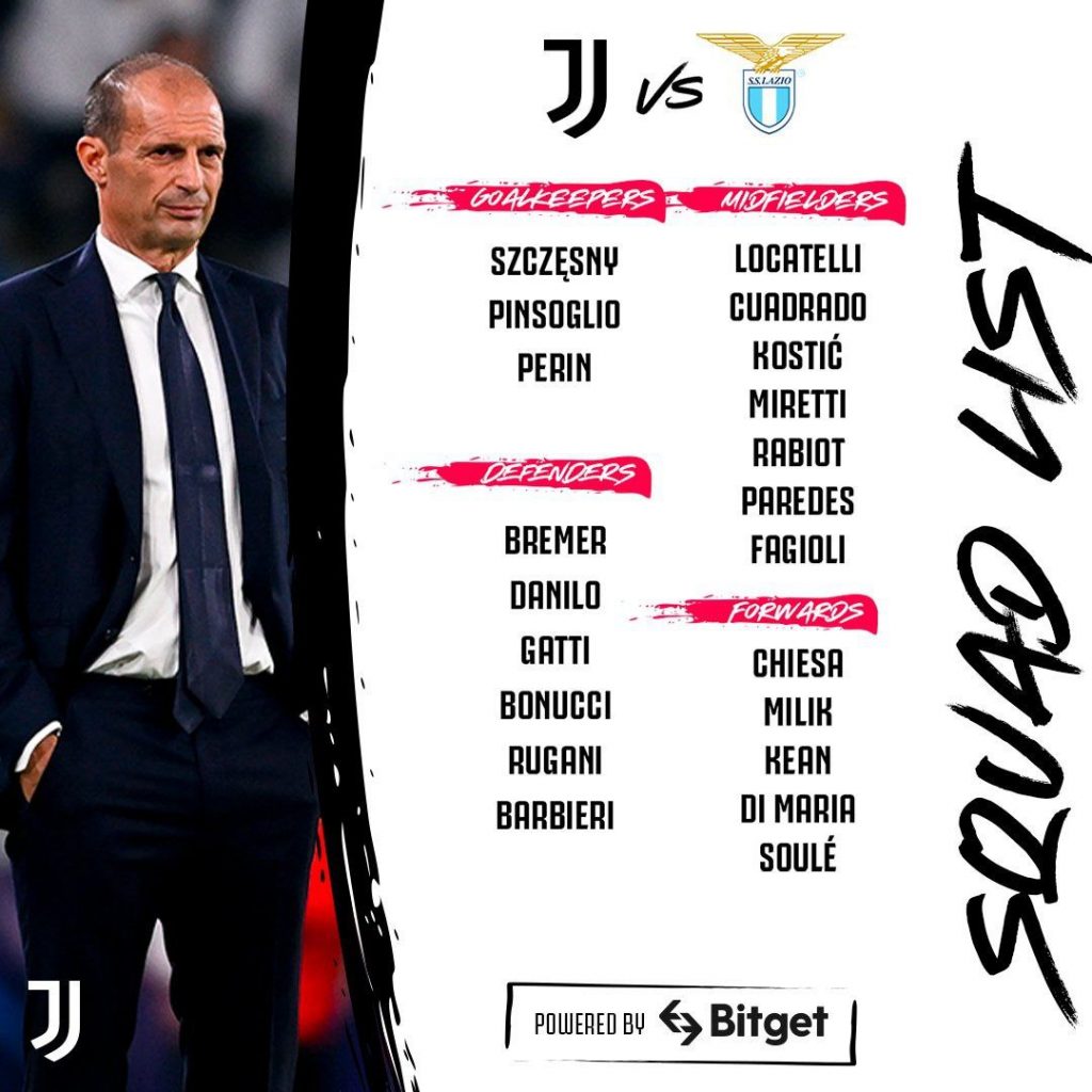 Juventus Lazio convocati rassegna stampa