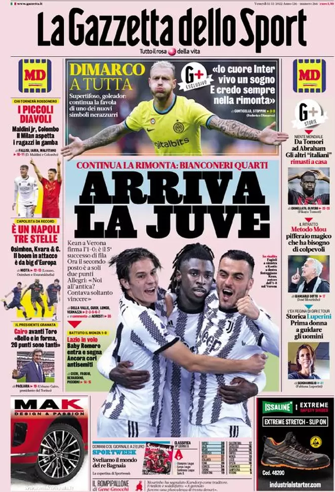 la gazzetta dello sport rassegna stampa dei quotidiani sportivi prima pagina