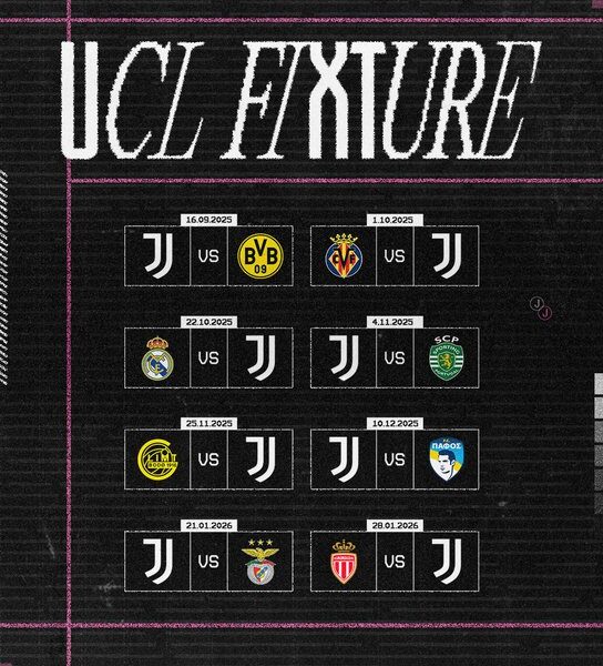 juventus date calendario Champions League