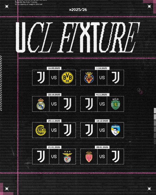 juventus date calendario Champions League